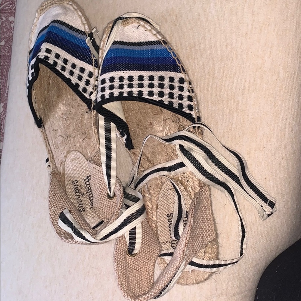 Soludos x lemlem espadrille lace up flats sandals